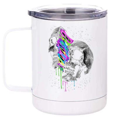 Galaxy Skull Halloween 12 oz Stainless Steel Tumbler Cup