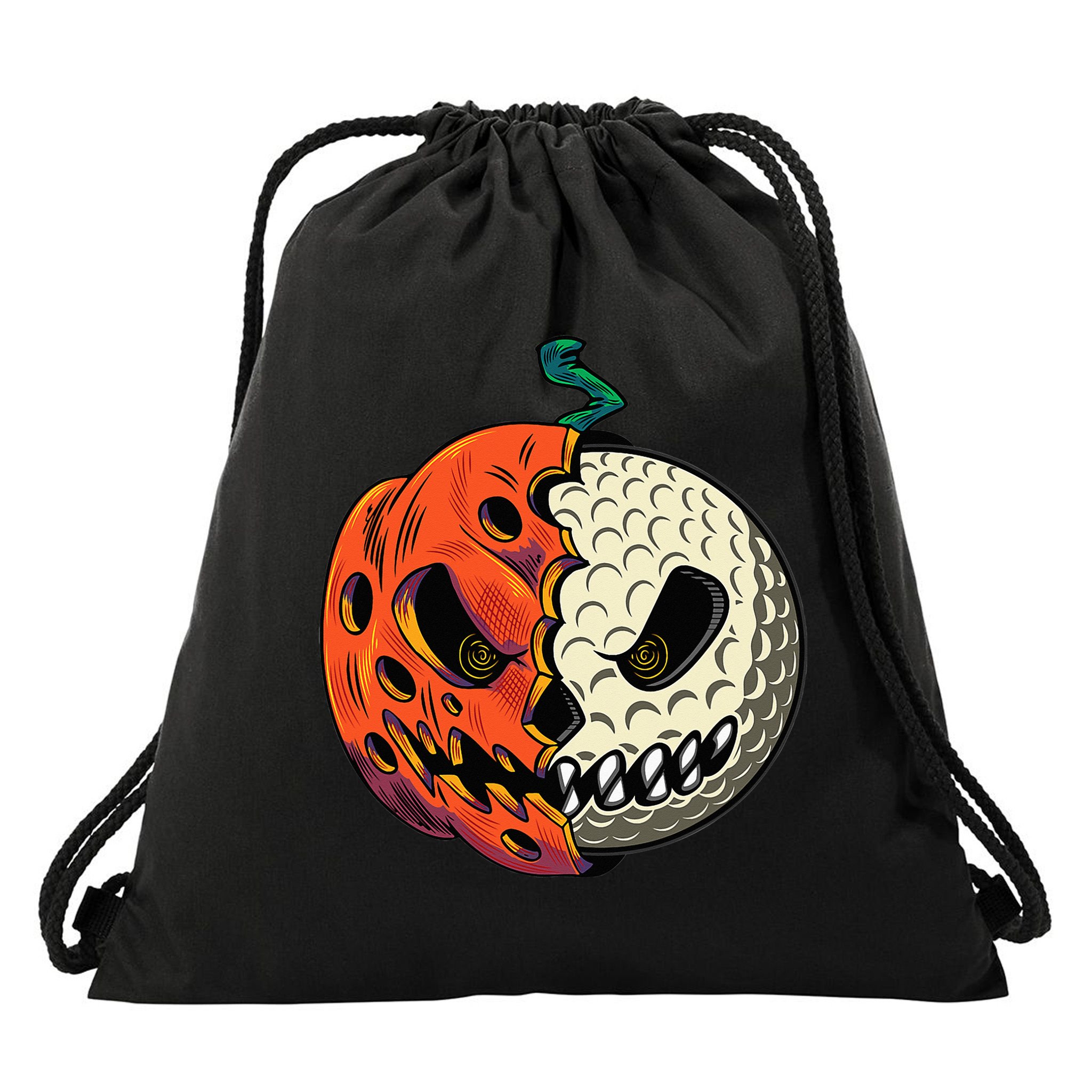 Golfing Skeleton Halloween Golf Halloween Golfer Drawstring Bag