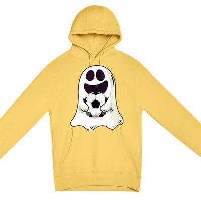 Ghost Soccer Halloween Costume Boy Gift Premium Pullover Hoodie