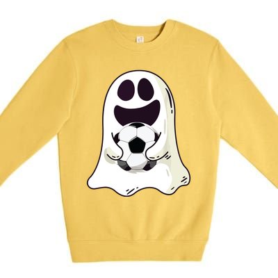 Ghost Soccer Halloween Costume Boy Gift Premium Crewneck Sweatshirt