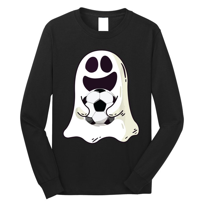 Ghost Soccer Halloween Costume Boy Gift Long Sleeve Shirt