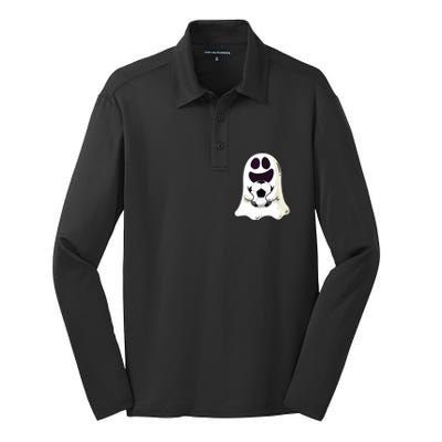 Ghost Soccer Halloween Costume Boy Gift Silk Touch Performance Long Sleeve Polo