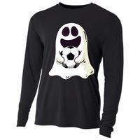 Ghost Soccer Halloween Costume Boy Gift Cooling Performance Long Sleeve Crew