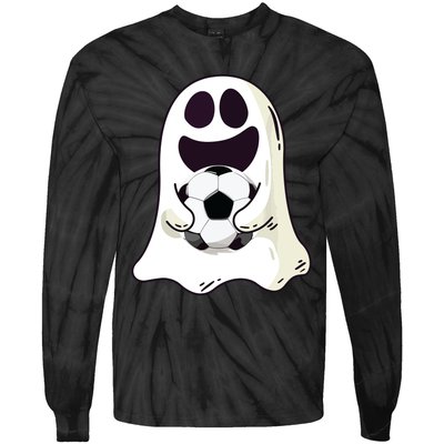 Ghost Soccer Halloween Costume Boy Gift Tie-Dye Long Sleeve Shirt