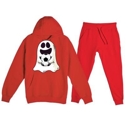 Ghost Soccer Halloween Costume Boy Gift Premium Hooded Sweatsuit Set