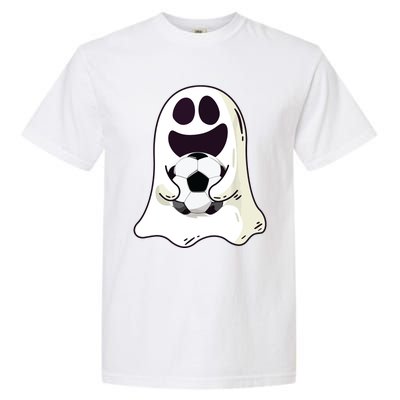 Ghost Soccer Halloween Costume Boy Gift Garment-Dyed Heavyweight T-Shirt