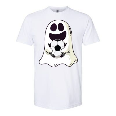 Ghost Soccer Halloween Costume Boy Gift Softstyle CVC T-Shirt