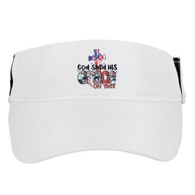 God Shed His Grace On Thee 4th Of July Bible Verse Adult Drive Performance Visor