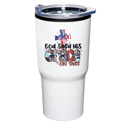 God Shed His Grace On Thee 4th Of July Bible Verse Tumbler