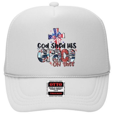 God Shed His Grace On Thee 4th Of July Bible Verse Trucker Hat