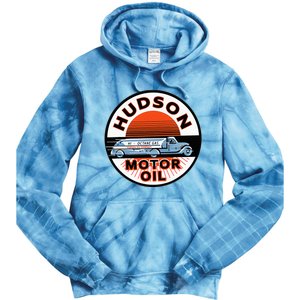 Gas Station Hudson Motor Oil Car Bikes Garage Tie Dye Hoodie