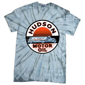 Gas Station Hudson Motor Oil Car Bikes Garage Tie-Dye T-Shirt