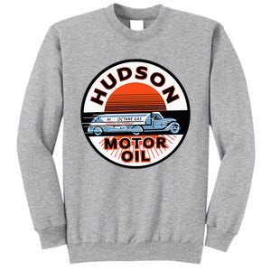 Gas Station Hudson Motor Oil Car Bikes Garage Tall Sweatshirt