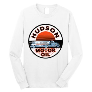 Gas Station Hudson Motor Oil Car Bikes Garage Long Sleeve Shirt