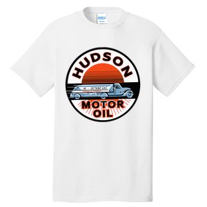 Gas Station Hudson Motor Oil Car Bikes Garage Tall T-Shirt