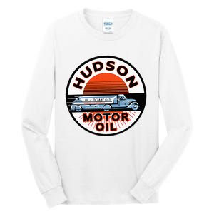 Gas Station Hudson Motor Oil Car Bikes Garage Tall Long Sleeve T-Shirt