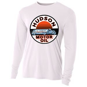 Gas Station Hudson Motor Oil Car Bikes Garage Cooling Performance Long Sleeve Crew