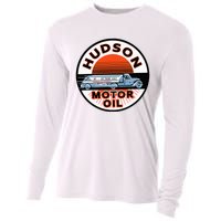 Gas Station Hudson Motor Oil Car Bikes Garage Cooling Performance Long Sleeve Crew