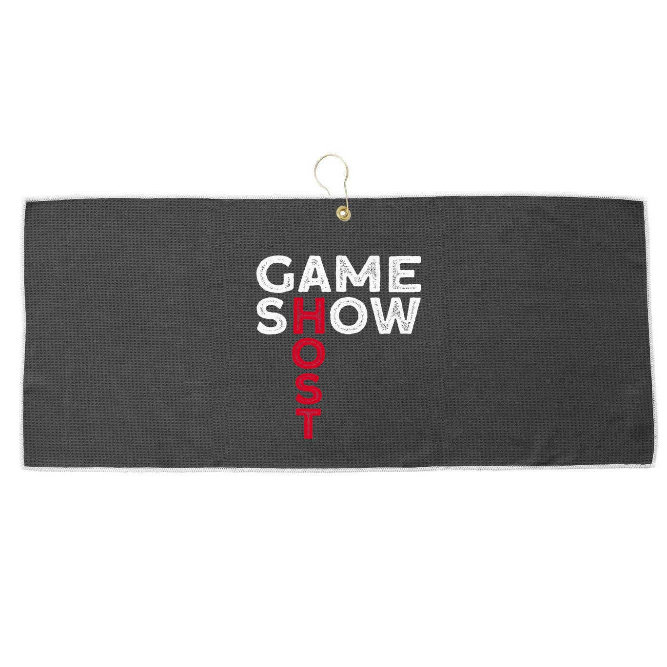 Game Show Host Large Microfiber Waffle Golf Towel