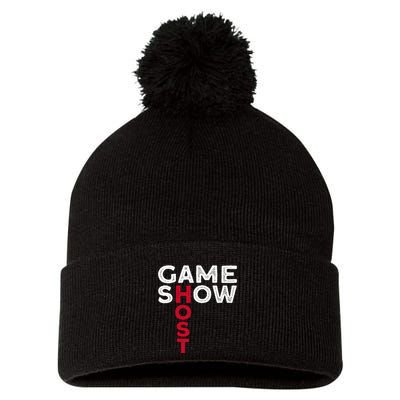 Game Show Host Pom Pom 12in Knit Beanie