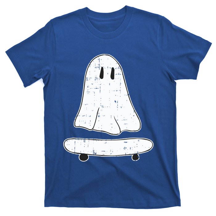 Ghost Skater Halloween Costume Spirit Ghoul SkateboardIng Gift T-Shirt