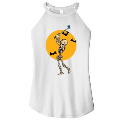 Golfing Skeleton Halloween Golf Halloween Golfer Women's Perfect Tri Rocker Tank