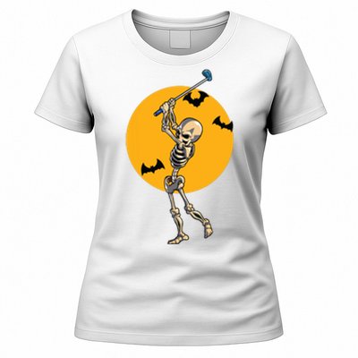 Golfing Skeleton Halloween Golf Halloween Golfer Women's T-Shirt