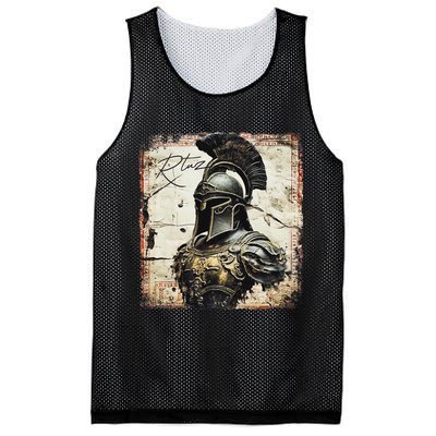 Greek Sparta Helmet Warrior Soldier Spartan Mesh Reversible Basketball Jersey Tank