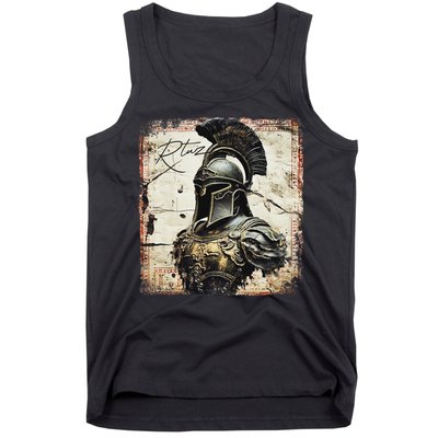 Greek Sparta Helmet Warrior Soldier Spartan Tank Top