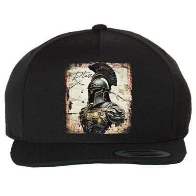 Greek Sparta Helmet Warrior Soldier Spartan Wool Snapback Cap
