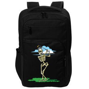 Golfing Skeleton Halloween Golf Halloween Golfer Impact Tech Backpack