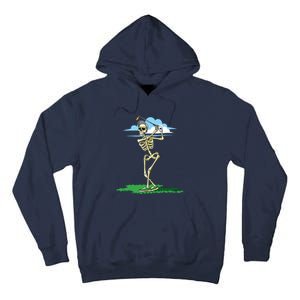 Golfing Skeleton Halloween Golf Halloween Golfer Tall Hoodie