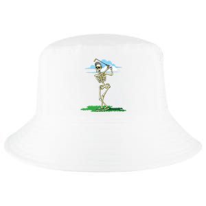 Golfing Skeleton Halloween Golf Halloween Golfer Cool Comfort Performance Bucket Hat