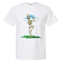 Golfing Skeleton Halloween Golf Halloween Golfer Garment-Dyed Heavyweight T-Shirt