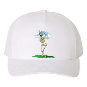 Golfing Skeleton Halloween Golf Halloween Golfer Yupoong Adult 5-Panel Trucker Hat