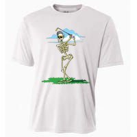 Golfing Skeleton Halloween Golf Halloween Golfer Cooling Performance Crew T-Shirt