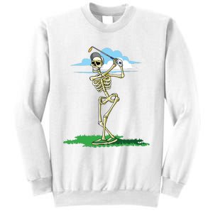 Golfing Skeleton Halloween Golf Halloween Golfer Sweatshirt