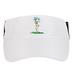 Golfing Skeleton Halloween Golf Halloween Golfer Adult Drive Performance Visor