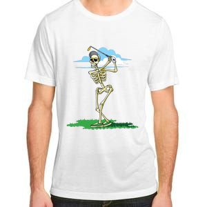 Golfing Skeleton Halloween Golf Halloween Golfer Adult ChromaSoft Performance T-Shirt