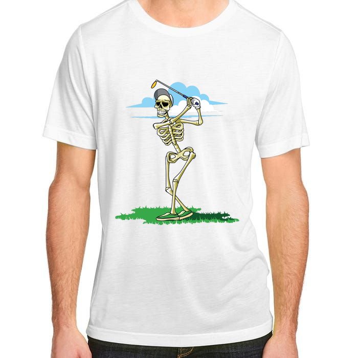 Golfing Skeleton Halloween Golf Halloween Golfer Adult ChromaSoft Performance T-Shirt