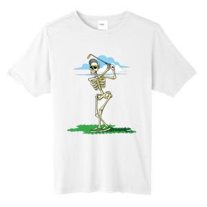 Golfing Skeleton Halloween Golf Halloween Golfer Tall Fusion ChromaSoft Performance T-Shirt