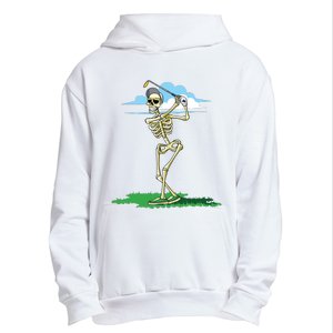 Golfing Skeleton Halloween Golf Halloween Golfer Urban Pullover Hoodie