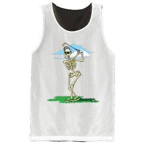 Golfing Skeleton Halloween Golf Halloween Golfer Mesh Reversible Basketball Jersey Tank