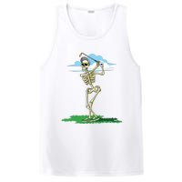 Golfing Skeleton Halloween Golf Halloween Golfer PosiCharge Competitor Tank