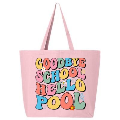 Goodbye School Hello Pool Summer Groovy Last Day Of School 25L Jumbo Tote