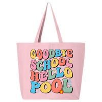 Goodbye School Hello Pool Summer Groovy Last Day Of School 25L Jumbo Tote