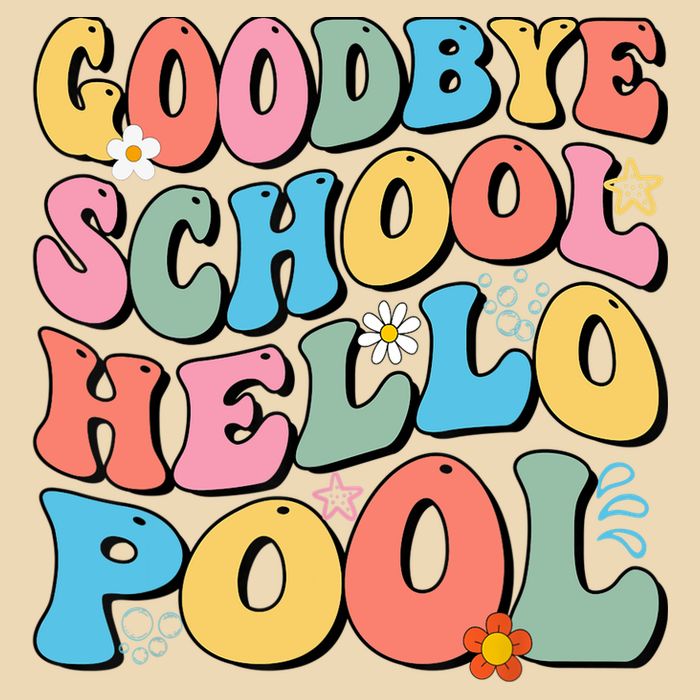 Goodbye School Hello Pool Summer Groovy Last Day Of School Bag
