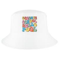 Goodbye School Hello Pool Summer Groovy Last Day Of School Cool Comfort Performance Bucket Hat