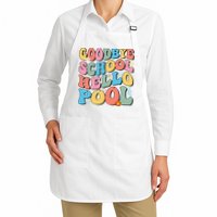 Goodbye School Hello Pool Summer Groovy Last Day Of School Apron