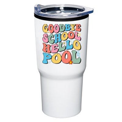 Goodbye School Hello Pool Summer Groovy Last Day Of School Tumbler